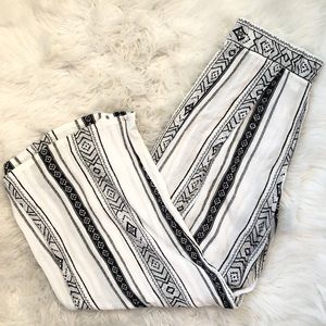 Forever 21 White & Black Beach Pants, Sz Large